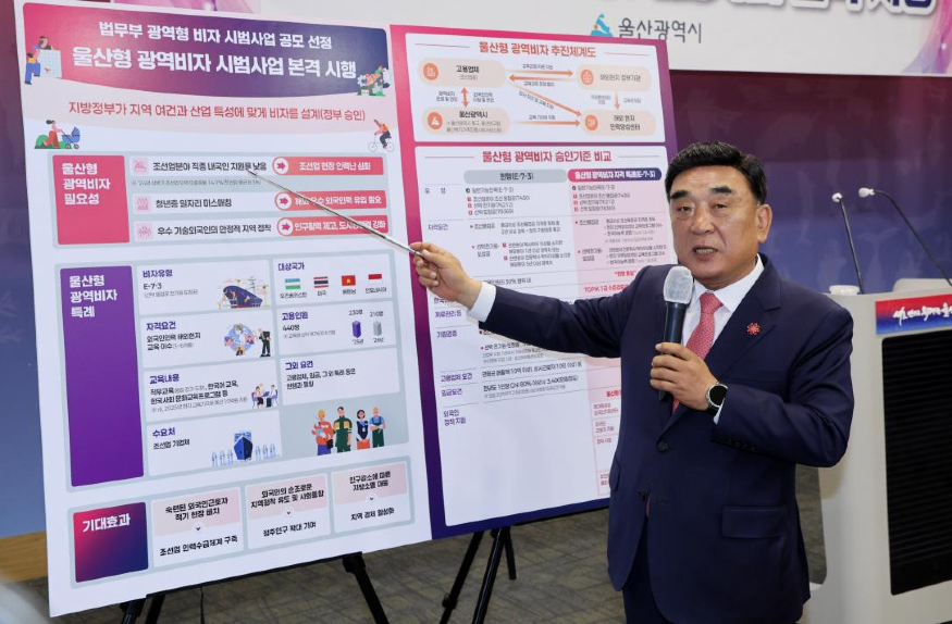 울산형 광역비자 제도 브리핑하는 김두겸 울산시장.jpg 울산형 광역비자 제도 브리핑하는 김두겸 울산시장.jpg