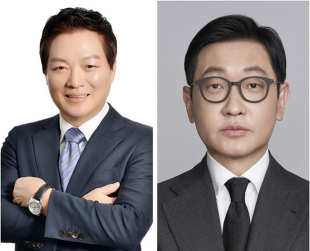 사장으로 승진한 박주형 신세계백화점 대표(왼쪽)와 문성욱 시그나이트 대표.jpg
