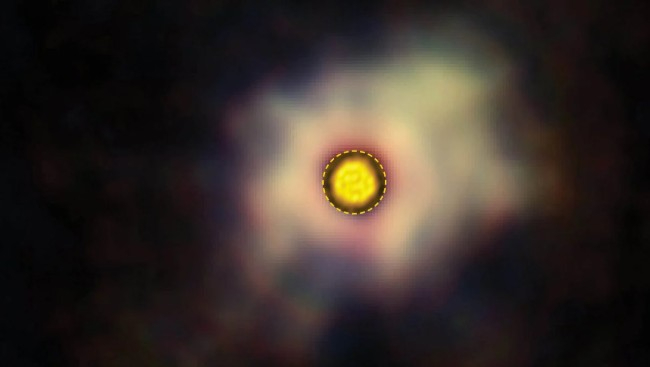 R 도라두스 별 주변의 먼지 구름.jpg