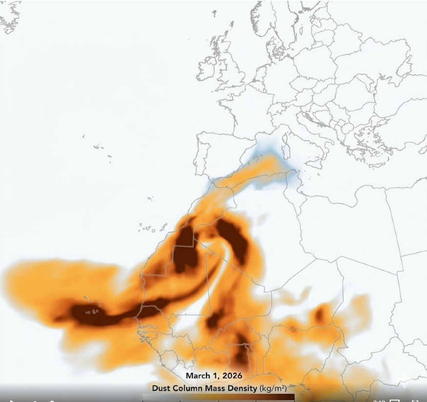 사하라 사막 모래 먼지로 유럽 먼지 폭풍 확산-1.jpg
