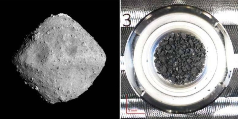 소행성 류구와 샘플 도쿄대학교.jpg